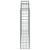 vidaXL Arched Gabion Basket- Silver, Decorative Garden Barrier, Galvanized Iron, Easy Assembly, Versatile Usage, Rocks or Gravel Filler - 4 of 4
