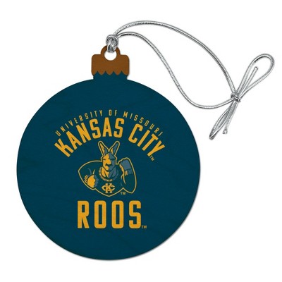 University of Missouri - Kansas City Kangaroos Logo Wood Christmas Tree Holiday Ornament