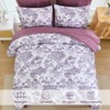 BAGOKIE 7 PCS Bed in a Bag Flower Reversible Comforter with Sheets Bedding Set - 2 of 4