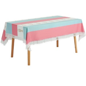 Unique Bargains Party Outdoor Lace Rectangle Macrame Rustic Tablecloth 1 Pc - 1 of 4