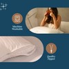 FeelAtHome Cotton Sateen Pillow Covers - 300TC, Waterproof Zipper, Noiseless, Breathable, 20x26 Standard, Pack of 2 - 4 of 4