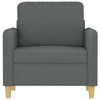vidaXL Sofa Chair Dark Gray 23.6 in. Fabric - 3 of 4