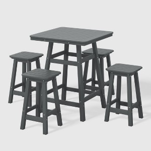 WestinTrends Malibu All Weather Hdpe Outdoor Patio Counter Height Dining Set (5-Piece) - 1 of 4