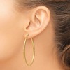 Black Bow Jewelry 2mm x 55mm 14k Yellow Gold Classic Round Hoop Earrings - 3 of 4
