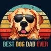 Men's Design By Humans Best Dog Dad Ever Golden Retriever By LuckyCharm99 Tank Top - 2 of 2