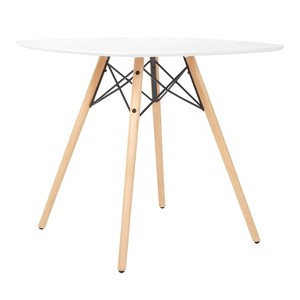 Allen Dining Table White - OSP Home Furnishings: Modern Square Design, Scratch & Stain Resistant, Wood Legs - 1 of 3