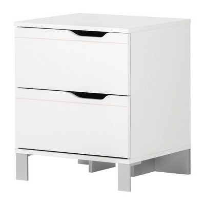 Kanagane 2 Drawer Nightstand Pure White - South Shore