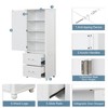PAGED Storage Cabinet Tall Bathroom Organizer with Adjustable Shelves and 2 Doors, Freestanding Bookshelf Storage Unit for Room - 4 of 4