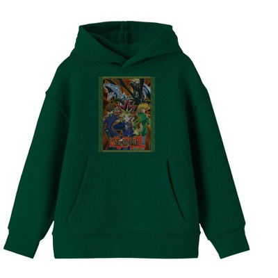 Yugioh Yugi and Fiends Boy's Forest Green Hoodie
