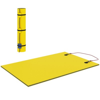 Soozier 9' x 6' Lily Pad Floating Mat for Lake, 3-Layer Tear-Resistant XPE Foam Water Mat for 2 Adults, Floating Pad for Pool, Ocean, Beach