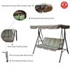 Kozyard Alicia 3-Seats Patio Swing Chair with Cushions, Durable Steel Frame, Adjustable Canopy, and Removable Cushions - 3 of 4