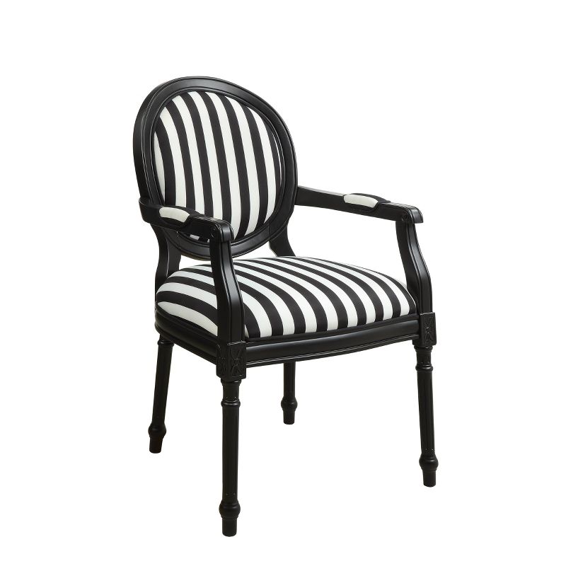 Forsythe Accent Chair Black/White- Treasure Trove Accents, 1 of 7