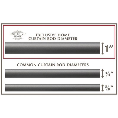 Duke Adjustable Gray Iron Curtain Rod with Ribbed Finials