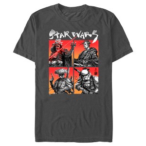 Men's Star Wars: Visions Anime Character Squares T-Shirt - 1 of 4