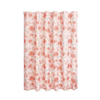 iDESIGN Water Color Floral Shower Curtain