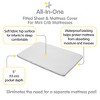 BreathableBaby All-in-One Fitted Sheet & Waterproof Cover, For 38" x 24" Mini Crib Mattress (2-Pack), Gray - 3 of 4