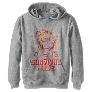 Boy's Minecraft Survival Mode Sketch Pull Over Hoodie - 1 of 4