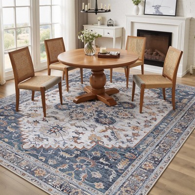 Abynow Medallion Distressed Persian Indoor Area Rug