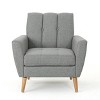 GDFStudio Angelina Mid-Century Fabric Button Tufted Club Chair with Channel Stitching - 2 of 4