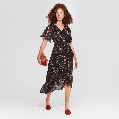 A new day shop black floral dress