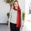 Anna-Kaci Women's Lightweight Gradient Chiffon Scarves with Flowing Ruffled Edges in Vibrant Multi-Color Designs - 2 of 4