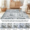 Runner Rug Kitchen Hallway Entryway – Vintage Floral Oriental Design Non-Slip Stain Resistant Low Pile Floor Covering - 4 of 4