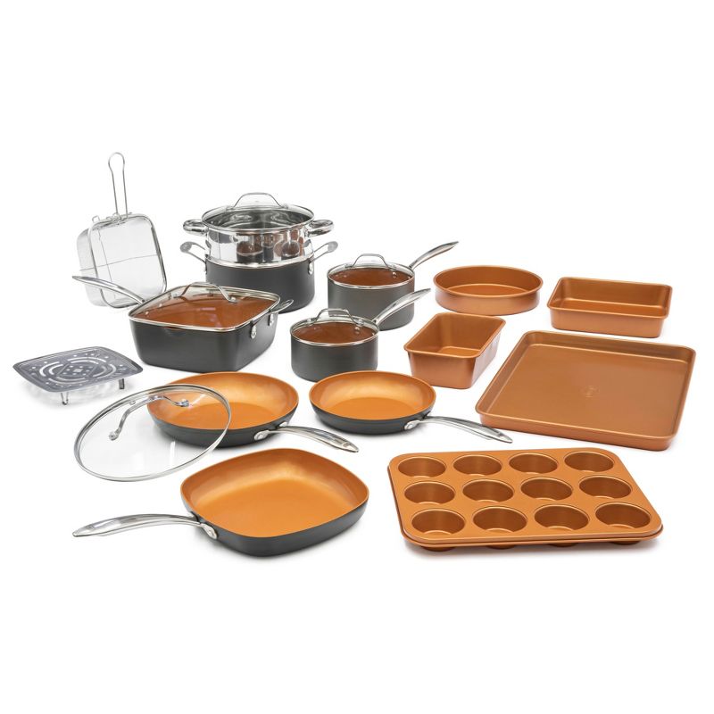 Gotham Steel Pro Hard Anodized 20 Piece Cookware and Bakeware Set, 1 of 3