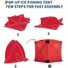 Pop Up Ice Fishing Tent Insulated Ice Fishing Shelter Portable Hub-Style Shelter Shanty Windproof and Warm, Multiple Sizes for 1 to 8 Person - 2 of 4