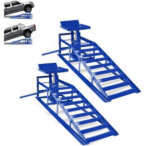 2PCS 5t Hydraulic Car Ramps, 11060Lbs Heavy Duty Vehicle Ramps Adjustable 9.3-14 Inch Height, Portable Car Lift Ramp - 1 of 4