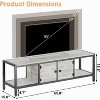 Jojoka 65 Inch Farmhouse & Mid-Century Modern TV Stand for TVs up to 75 Inches with Adjustable Legs and Ample Storage - 3 of 4
