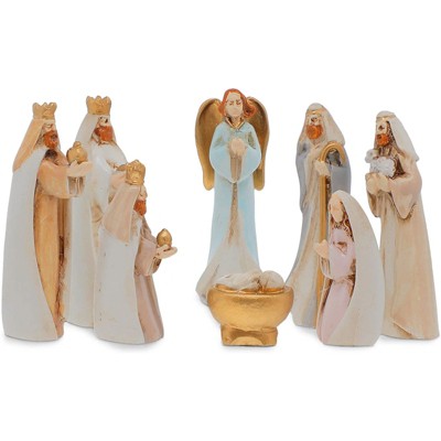 Faithful Finds 8 Pieces Mini Nativity Scene Figurines, Religious Christmas Decorations, 2 inches