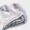 Women's Lightweight Pebble Patterned 6pk No Show  Socks - All In Motion™ White/Heather Gray 4-10: Moisture Wicking, Flat Seams - 3 of 3