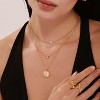 Clotth 18K Gold–Plated White Seashell Pendant Necklace Collection – French-Inspired Titanium Steel Jewelry for Women - 2 of 4