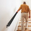 VEVOR Wall Mounted Stair Handrail, 15ft Black Aluminum Staircase Handrail Indoor, 250lbs Load Capacity, Industrial Railing Hand Rail for Steps, Black - 2 of 4