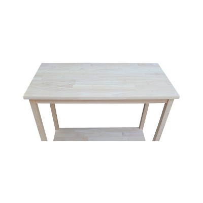 Parawood Unfinished Accent Storage Table - 33.1" L x 17.7" W