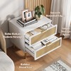 AMERLIFE 20" W Rattan Boho Nightstand With 2 Ample Storage Drawer - 4 of 4