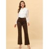 Allegra K Women's Velvet Wide Leg Retro Shiny Glitter Overalls Jumpsuits Pants - 2 of 4