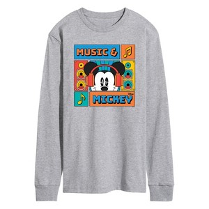 Men's - Disney - Music And Mickey Long Sleeve Graphic T-Shirt - 1 of 4