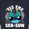 Men's - Lilo and Stitch - Tis the Sea-Sun Christmas Graphic Fleece Sweatshirt - 2 of 4