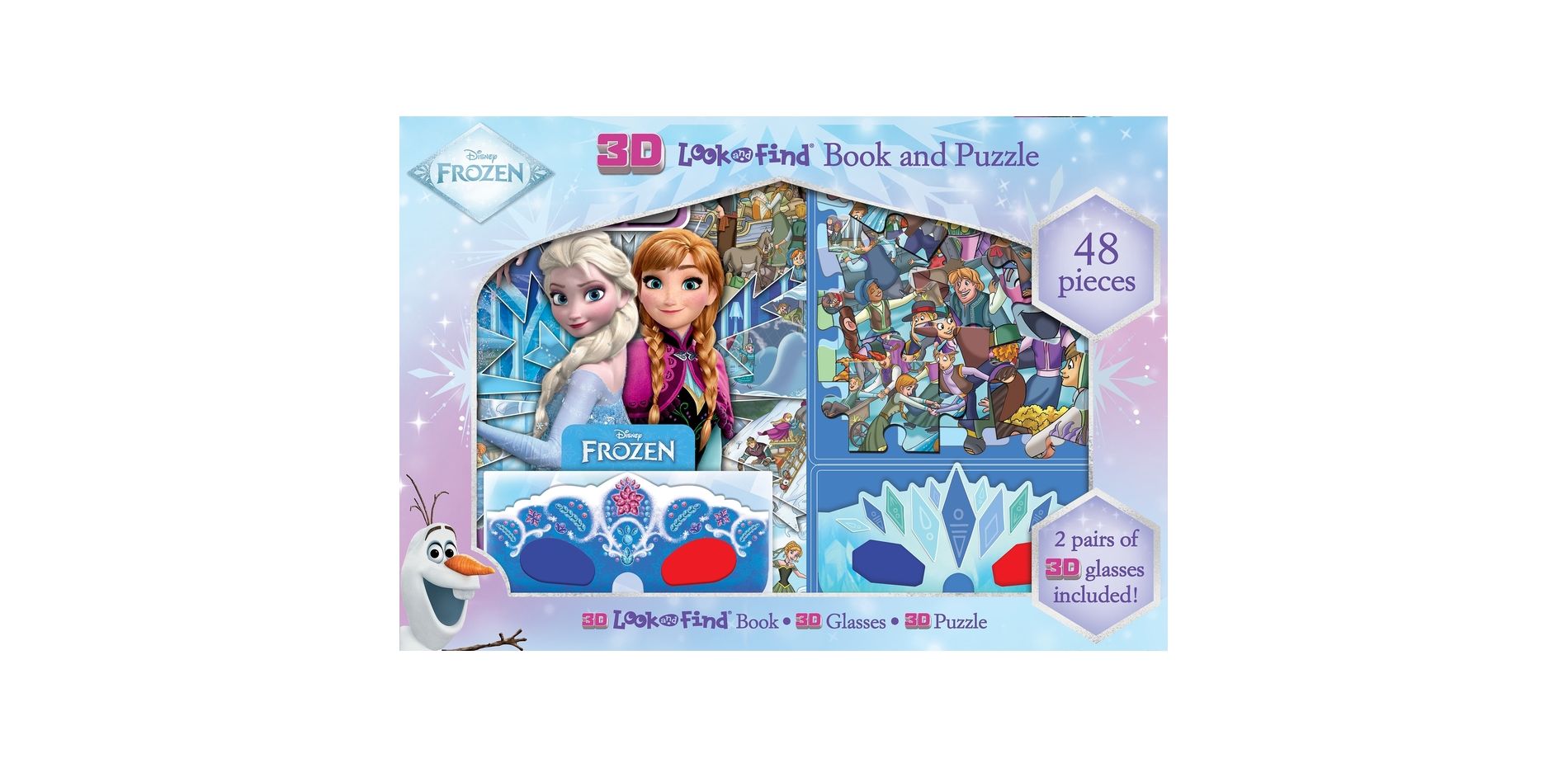 Disney Frozen: 3D Look and Find Book and Puzzle - by  Pi Kids (Hardcover)