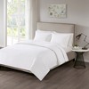 3Pcs Reversible coverlet Set Soft Microfiber Quilted Check Pattern Hypoallergenic Polyester Fill - 2 of 4