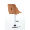 PAGED Modern Upholstered Linen Bar Stools Set of 2, Counter Height Stools with Backs & Metal Frame for Pub, Dining Room - 3 of 4