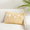 Saro Lifestyle Delicate Embroidered Floral Pillow Cover - 4 of 4