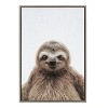 23" x 33" Sylvie Sloth Color Framed Canvas by Simon Te of Tai Prints Gray - Kate & Laurel All Things Decor - 2 of 4