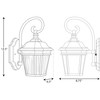Progress Lighting Crawford 1-Light Outdoor Wall Lantern in Black with Etched White Glass Shade - 2 of 4