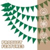 Unique Bargains 49ft Felt Fabric Triangle Bunting Garland Party Banner 1 Pcs - 3 of 4