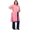 Plus Open Front Knee Length Duster Cardigan - 24seven Comfort Apparel™ - 2 of 3