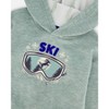 Deux par Deux Boy Super Soft Hooded Brushed Jersey Sweatshirt with Graphic Print Green - 3 of 4