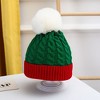 Anna-Kaci Women's Christmas Beanie Knit Hat with Faux Fur Pom-Pom for Holiday Winter Warmth - 3 of 3