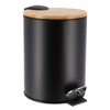Evideco French Home Goods Stylish Trash Can with Bamboo Lid and Pedal, 2.5L Capacity - 2 of 4
